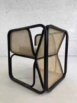 Cubic Armchair In Black Rattan And Canework -Chairly Shop ddd084ff 1065 4add 82d5 f2943b30ec9f
