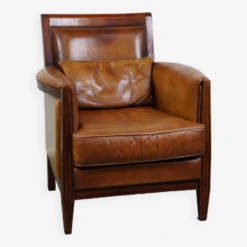 Sheep Leather Art Deco Design Armchair With High Seating Comfort 12 Sheep Leather Art Deco Design Armchair With High Seating Comfort -Chairly Shop df422228 7da2 4983 a1ee 583e994ba3cf