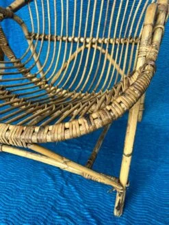 Vintage Rattan Armchair 1960 Shell Shape -Chairly Shop e01677ad ad05 4447 a900 8323fd35d22b