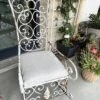 Old Wrought Iron Rocking Garden Armchair Early 20th Century -Chairly Shop e06589c0 f978 4cca 9261 1c26ebe242e7