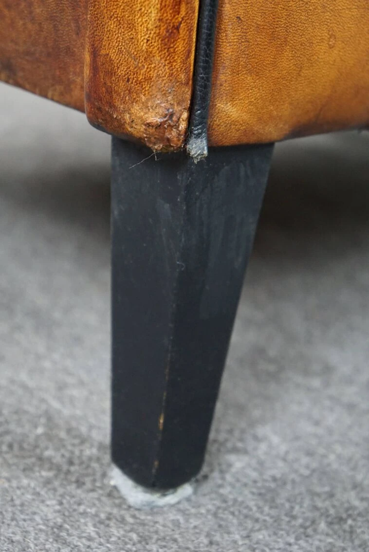 Sheepskin Art Deco Design Armchair With Accents All Around 10 Sheepskin Art Deco Design Armchair With Accents All Around - Image 8