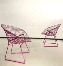 Pair Of Diamond Armchairs, Design Harry Bertoia For Knoll 1960 -Chairly Shop e28089d0 4f76 4061 a1cc 5ebdb969cdb8