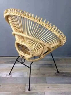 Rattan And Metal Armchair -Chairly Shop e52224e8 21df 4c24 809f 52c801df60a8