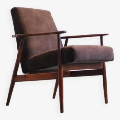 1960 Henryk Lis Mid Century Armchair In Chocolate Velvet 19 1960 Henryk Lis Mid Century Armchair In Chocolate Velvet -Chairly Shop e56990b2 a051 45fe bc5f bdef683e59ca