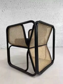 Cubic Armchair In Black Rattan And Canework -Chairly Shop e59cf83a 3d8e 40d0 a913 56e0719d35e7
