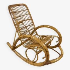 Rattan Rocking Chair 1960’s -Chairly Shop e61b0f21 4c23 439e 8522 567c8bed45f9