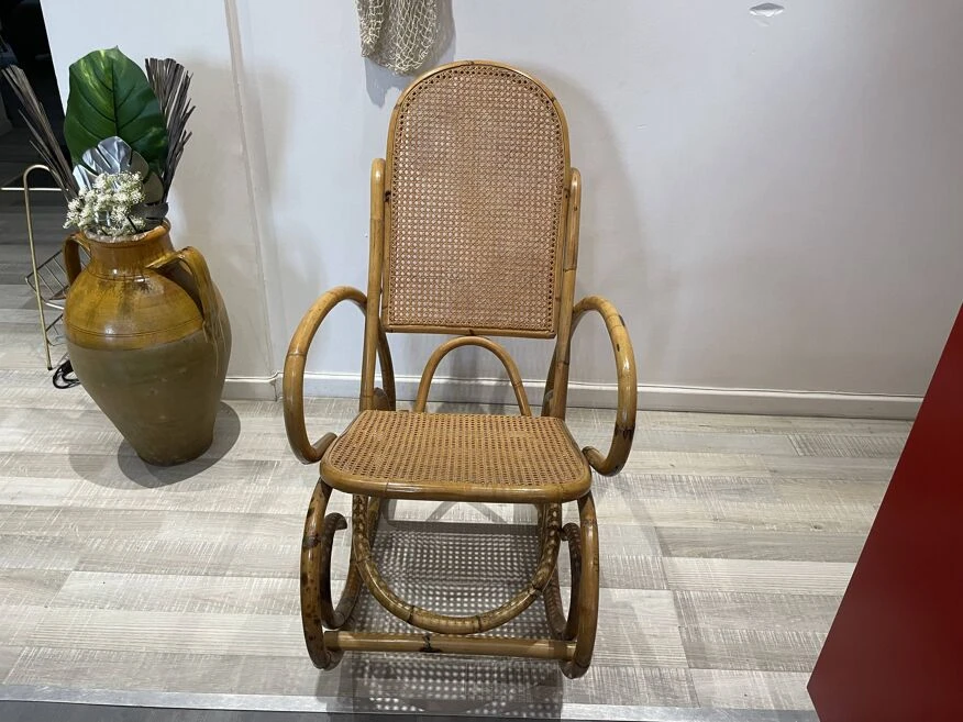 Rattan And Cane Rocking Chair 13 Rattan And Cane Rocking Chair - Image 11