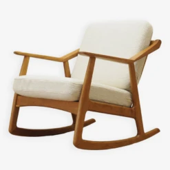 Oak Rocking Chair, Danish Design, 1960s, Designer: H. Brockmann Petersen, Production: Randers Møbelf -Chairly Shop eb449f2a 9e4a 4a15 8891 95a0cc972385