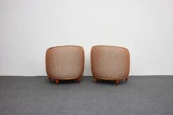 Fauteuils Lounge « Barrel » Du Milieu Du Siècle, De Style Art Déco, Dans Le Style De Paul Follot, France 1960 -Chairly Shop ecb29751 0953 4795 a8a1 8c55a5e5573d