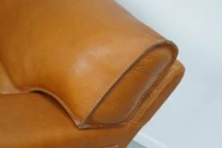 Roche Bobois Club Chair In Tan / Cognac Neck Leather – France, Circa 1980 -Chairly Shop ed949ce3 23e7 408d b919 3734cd1bfef9