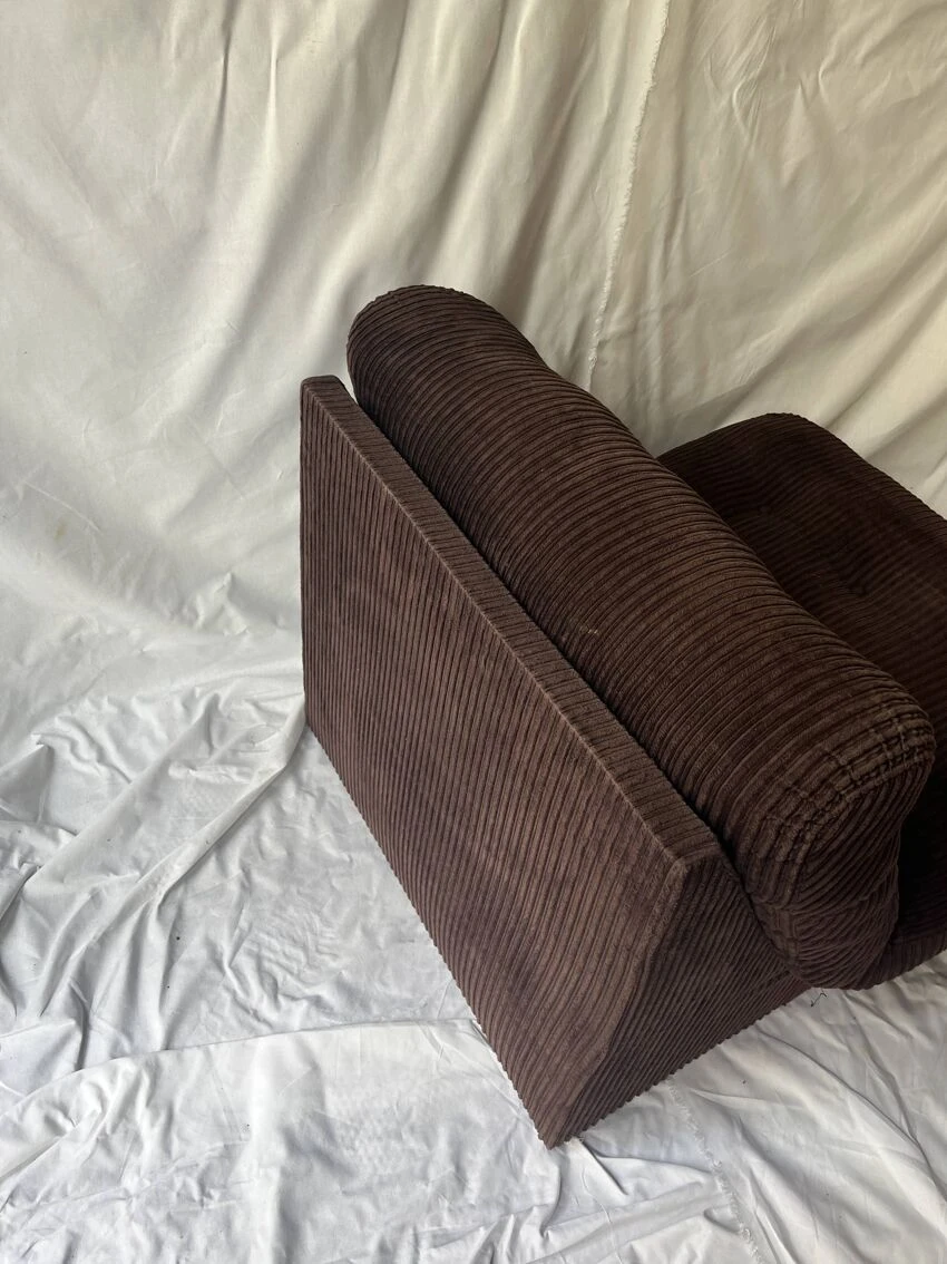 Corduroy Fireside Chair, 1970s 4 Corduroy Fireside Chair, 1970s - Image 2