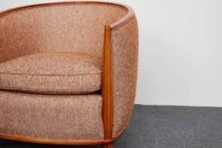 Fauteuils Lounge « Barrel » Du Milieu Du Siècle, De Style Art Déco, Dans Le Style De Paul Follot, France 1960 -Chairly Shop f1e76778 eea4 40cb 876c 459a84d4b7c0