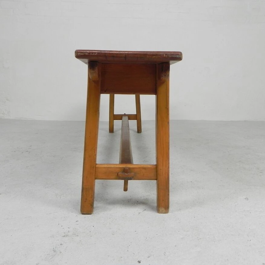 150 Cm Long Wooden Bench, 1950s 15 150 Cm Long Wooden Bench, 1950s - Image 13