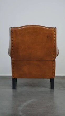 Very Beautiful Sheepskin Leather Wingback Armchair With Stunning Details -Chairly Shop f363f7a7 1863 463b b0d2 4d27aa50c63e
