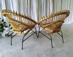 Pair Of 60s Rattan Armchairs -Chairly Shop f3a9bd80 9ea4 4b84 9f98 4a92c80281c2