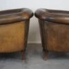 Set Of Two Large, Rugged, Dark Sheepskin Leather Club Armchairs -Chairly Shop f3a9e376 74af 47de 8f34 4c199c952950