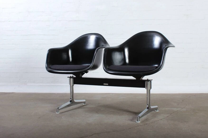 Vintage Eames Bank Stuhl Vitra Miller Mid Century Design 70er 4 Vintage Eames Bank Stuhl Vitra Miller Mid Century Design 70er - Image 2