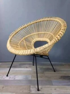 Rattan And Metal Armchair -Chairly Shop f6655797 15a8 4bbd 8c68 a4383c99d808