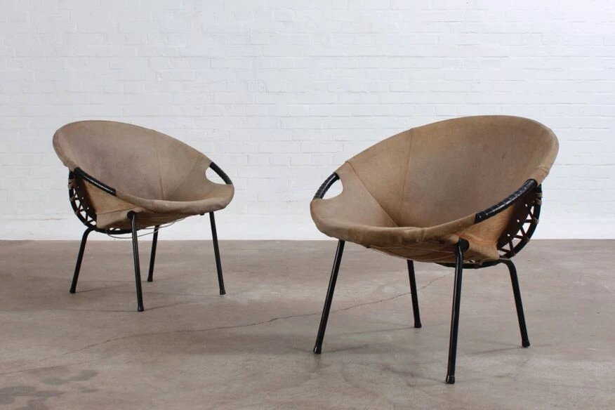 Vintage 2er Set Ballonsessel Lusch Mid Century 50er 60er 70er 9 Vintage 2er Set Ballonsessel Lusch Mid Century 50er 60er 70er - Image 7