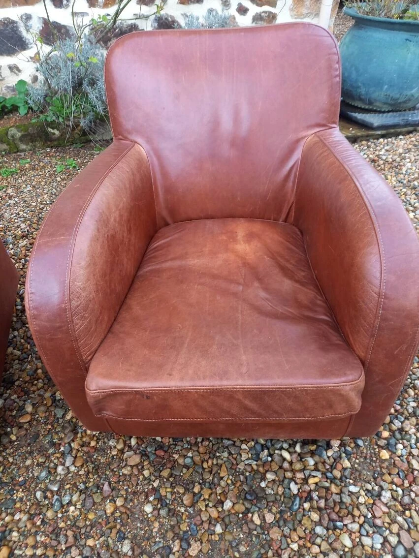 Pair Of Leather Club Chairs 3 Pair Of Leather Club Chairs