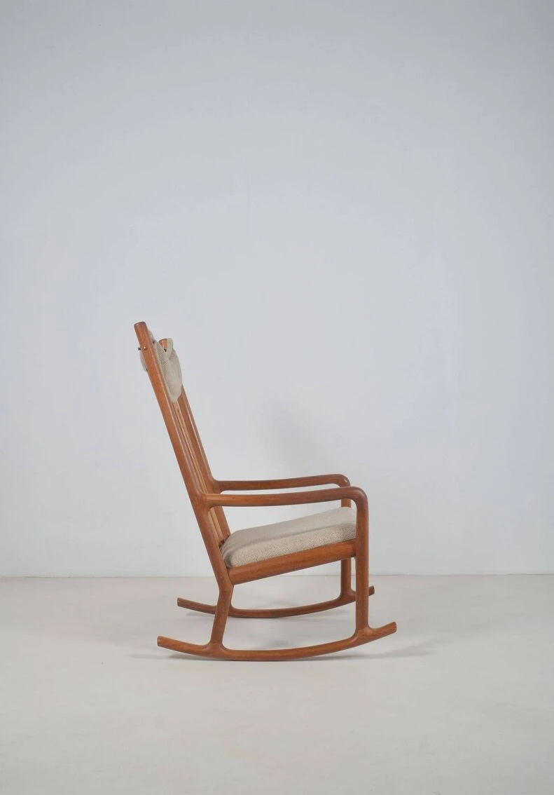 Danish Rocking Chair Designed By Hans Olsen For Juul Kristensen, 1960s 14 Danish Rocking Chair Designed By Hans Olsen For Juul Kristensen, 1960s - Image 12