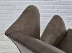 1970s, Vintage Wingback Armchair, Original Condition, Leather, Beech Wood. -Chairly Shop f995d77f 4f8a 43c8 b094 24f67066228a