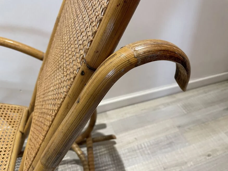Rattan And Cane Rocking Chair 9 Rattan And Cane Rocking Chair - Image 7