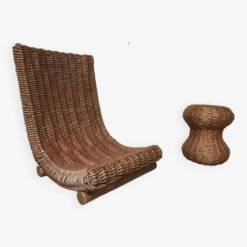 Rattan Armchair And Stool Set -Chairly Shop fe73cf31 8ae1 4428 ae71 39d5dac8eb89