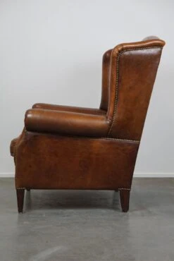 Especially Comfortable Wingback Chair Made Of Sheepskin Leather, Stunning Colors -Chairly Shop ff905870 e3de 4e72 8bd1 449d06270e6c